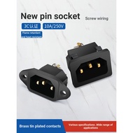 Tyk b.Best-Selling Cassette Pin Socket Male Socket with Ear 10A 250V Screw Pin 15A/UL High Pressure 