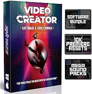 Video Editing Software Pack | Editor, YouTube Downloader, MP3 MP4 Converter, Green Screen App | 10K Transitions for Premiere Pro and Sound Effects | Windows and Mac 32GB USB