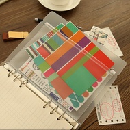 A6Six Holes PVC Zippered loose-leaf storage bag Invoice storage bag Business card storage