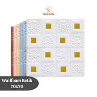 70x70cm 3D WallFoam Wallpaper, Brick Foam Batik Wall Sticker