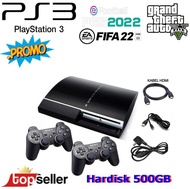 ready.. [ BISA COD ] PS3 MULTIMEN HARDISK 500GB FREE 2 CONTROLLER & FULL GAME FULL SET