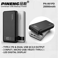 ORIGINAL PINENG PN-861PD 3.0 + QC 3.0 FASH CHARGING POWER BANK 20000mah PN861PD