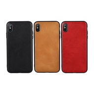 JISONCASE Apple iPhone Xs Max 真皮保護殼(紅色)