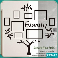 CVMAX Wall Sticker, Family Tree 8 Frames Photo Frame Wall Sticker, Picture Frame Collage 46.1x46.9 i