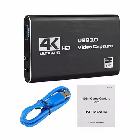 4K 1080P 60FPS HD Video Capture Card USB 3.0 HD TV Camera Recording Box Live Streaming Grabber Recor