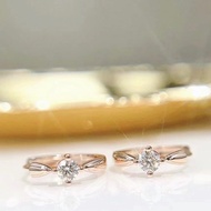 18K Gold, 18K Rose Gold 10+10 = 20 Points Natural Diamond Earrings