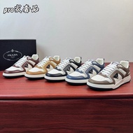 [PRO Home Luxury Products] Prada/Prada Sneakers Downtown Original Leather Classic All-Match Stitchin