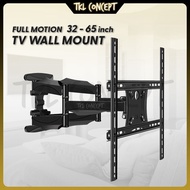 TKL Full MotionTV Bracket Adjustable 32 - 65 Inch Universal Tv Wall Mount Bracket Braket Gantung Din