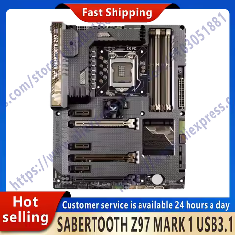 Used SABERTOOTH Z97 MARK 1 USB3.1 for desktop motherboards Z97 LGA 1150 original motherboards