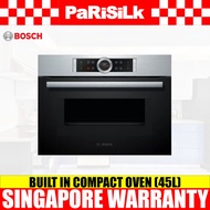 (Bulky) Bosch CMG633BS1B Series 8 Built-in Compact Oven with Microwave Function (45L)