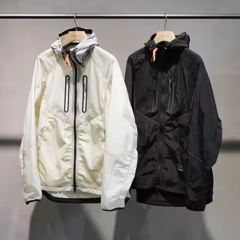 ROA × and wander Outdoor Hooded Workwear Windbreaker Men Lightweight Breathable Sunscreen Coat Campi