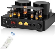 HiFi Bluetooth 5.0 Tube Power Amplifier Coax/Opt Integrated Audio Amp USB Player