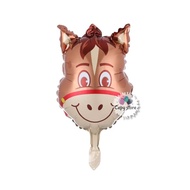Donkey Animal Head Foil Balloon Mini Donkey Animal Head Balloon/