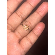 PT950 ladies Ring with natural stones