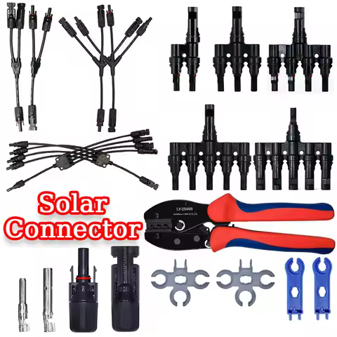 Photovoltaic Solar PV Connector Y/T Type 30A 1000V 3 4 5 6 7 Way Branch Connector Kit For PV/MC Cabl