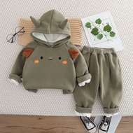 Thickened Children cod Fleece Autumn Winter Clothes New fashion1-6 Girls Hat Baby Clothes Winter Thr