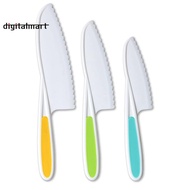 Knives for Kids 3-Piece Nylon Kitchen Baking  Set,Children's Cooking Knives Firm Grip, Serrated Edge