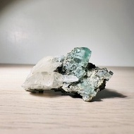 香花嶺螢石90號含木頭底座 原石原礦水晶 礦標 晶礦晶簇 寶石蒐藏