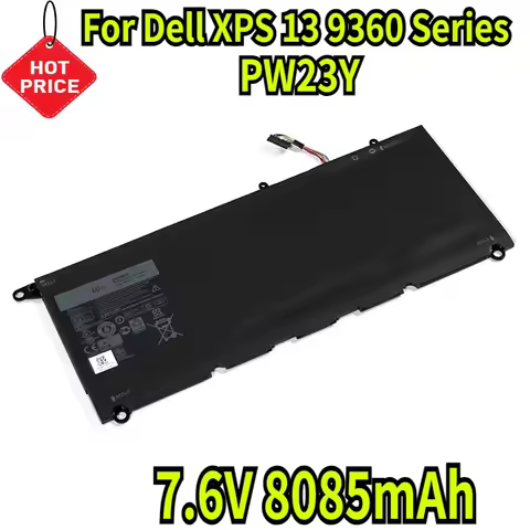 7.6V 8085mAh New PW23Y TP1GT RNP72 Laptop Battery For Dell XPS 13 9360 Series XPS 13-9360-D1605G 13-