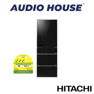 HITACHI R-HV490RS-XK  379L 6 DOOR FRIDGE  COLOUR: CRYSTAL BLACK  ENERGY LABEL: 3 TICKS  1 YEAR WARRANTY BY HITACHI