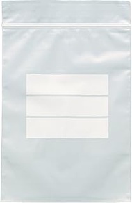 TRUSCO TCBW-K-8-TM Zipper Plastic Bag (with White Frame) 0.08 mm Thickness 15.7 x 11.0 inches (400 x