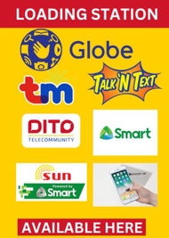 Tarpauline LOAD NA DITO (Yellow)18x24inch high quality print makapal, matibay, glossy waterproof