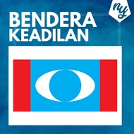 BENDERA PARTI KEADILAN RAKYAT / PKR / KEADILAN 2x4 Ft / 5x10 Ft