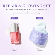 Glad2Glow 2In 1 Basic Skincare Set Brightening Glowing/Repair/Anti Acne/Aging/Dark spot moisturizer 