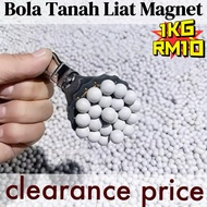 🔥STOK🔥1KG borong 8mm 9mm 10mm outdoor garden bola tanah liat Hard clay seads Ball Mudball mudpill (M