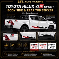 Hilux sticker car sticker TOYOTA hilux gr sport sticker list body side & rear tub hilux gr sport new