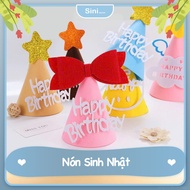 Sini Decor Felt Birthday Hat - Baby Birthday Hat, Birthday Hat for Girls Birthday Hat for Boys