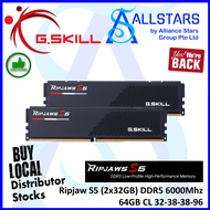 (ALLSTARS : We are Back PROMO) G.Skill Ripjaw S5 2x32GB DDR5 6000MHz CL32-38-38-96 Gaming RAM Kit