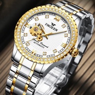 Jam Tangan Pria FNGEEN 8073 Business Gold Automatic Self-wind