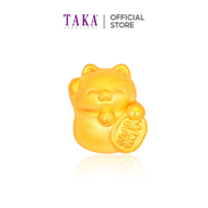 TAKA Jewellery 999 Pure Gold Charm Fortune Cat