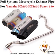 For Yamaha FZ250 FZS250 FZS FZ Fazer 250 Motorcycle Exhaust Full System Escape Modified Muffler Fron