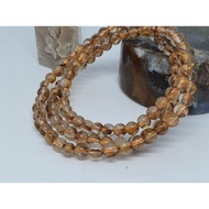 Natural Gold Rutile (金髮晶) Crystal Three Laps Bracelet ~ (11/01)
