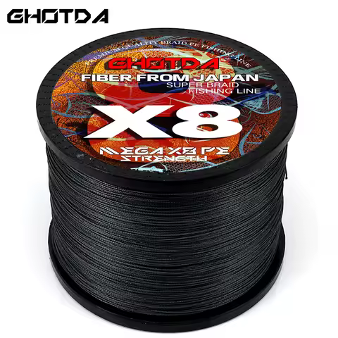 GHOTDA 8 Strands Braided PE Fishing Line 500M 1000M Fly Wire Multifilament Carp Wire X8 Japan Multic