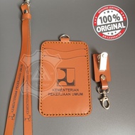 AR.Leather98 Genuine Leather ID Card Holder with Company Name & Logo Engraved -S2L2