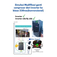 Modified inverter compressor to regular compressor R600a side by side