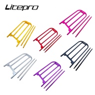 Litepro Folding Bike Rear Rack Luggage Shelf Aluminum Alloy For Brompton Bicycle Tail Shelf Holder