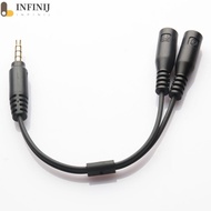3.5mm Mic Headset Splitter Adapter 1 TRRS Male to 2 Female Y Audio Cord [infinij.sg]