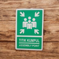 PVC Sign Assembly Point 20x30 cm