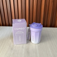 Civago Stainless Steel Coffee Mug with Ceramic Coating 385ml New