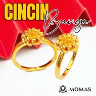 Cincin Bunga Emas 916 Original Cincin Emas 916 Tulen Cincin Bajet Emas 916 Cincin Murah Emas Origina