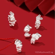 Horse, Rabbit, Pure Silver, Tiger, Ox999Zodiac Year Dragon Snake Pendant for Women Silver Pendant Ro