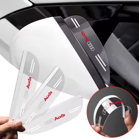 2Pcs Car Rearview Mirror Protector Rain Cover Transparent Sticker For Audi C7 C6 C5 B5 B6 B7 B8 B9 D