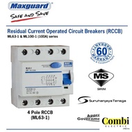 MAXGUARD  ELCB 40A/63A/100A 4P 300MA RCCB