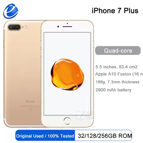 Original Apple iPhone 7 plus 32GB/128GB/256GB 4G LTE Mobile phone IOS cellphone 5.5'' iphone7 plus F
