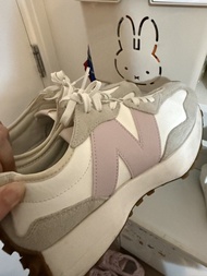 New Balance 327 粉色拼白色復古波鞋