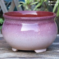 Ready stock ‼️ Ceramic Succulent /flower pot 花盆大口多肉法师矮胖老庄组合陶罐简约陶瓷紫砂阳台绿植